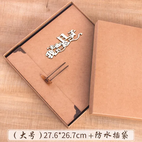 황금성 커플노트 자제일 기록함 노트북 사랑 졸업 기념 기프트 사진첩 DIY 핸드메이드 회고록 연애, 30 장 블랙 카드, 큰사이즈 라지 우리 함께 걸어가다 의
