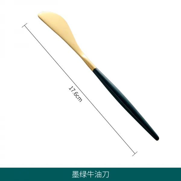 DIPYLON 일본풍 레스토랑식기 네이키드 그린 인스 북유럽 304 스테인레스 스틸 포크 홈스테이, 검푸른 쇠기름칼