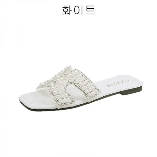 뉴타임즈5 부드러운 바닥 일자락녀 외견상 여름 진주 슬리퍼 선녀 바람둥이 XT28 A22