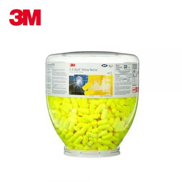 소음귀마개 소음차단귀마개 수면귀마개 소음방지 공부, 3M 귀마개 리필통 EAR SOFT Neon_New