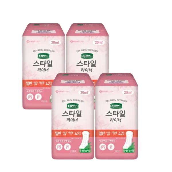 디펜드 스타일 라이너 숲속향 여성용 일반, 42개입, 4개