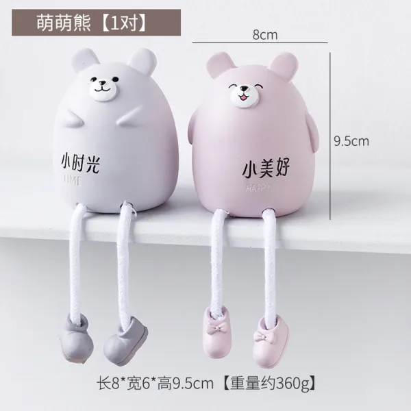 유니콘 홈카페 홈 창조적 인 책 데스크탑 작은 장식 장식품 귀여운 소녀 심장 그물 레드 침실 방 배열 개체, 곰 (2)