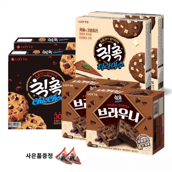 롯데제과 (낱개포장) 칙촉 오리지날+티라미수+칙촉브라우니 칙촉3종세트+사은품, 1개