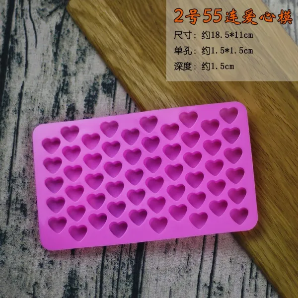 실리콘 파워 몰드 숫자 레터링 크리스마스 발렌타인 사랑 캐릭터 동물 과 빙글빙글 거푸집 2번55하트