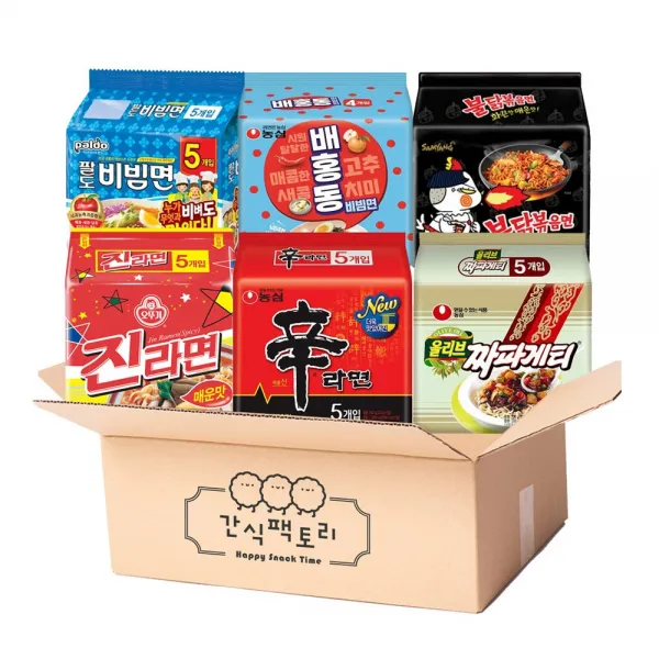 간식팩토리 라면 6종 구성, 6입