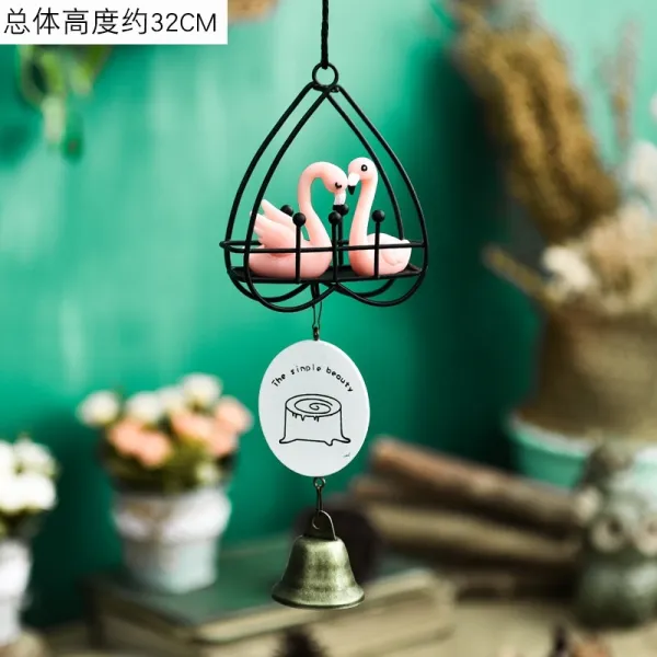 글로벌문 식물 큐트 유일함 미풍 냄새없는 슬림 분장 팬시 생일 펜던트 핸드메이드 배치 맹물, 스틴 플라밍고 후우링 풍경 풍령