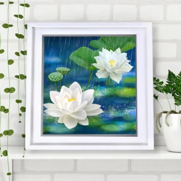 일음샵주_연꽃그림액자 풍수그림 돈들어오는 꽃그림 30W액자6 연꽃벽걸이액자 액자 연꽃액자인테리어 연꽃그림 연꽃그림액자소품**em피, 령~*