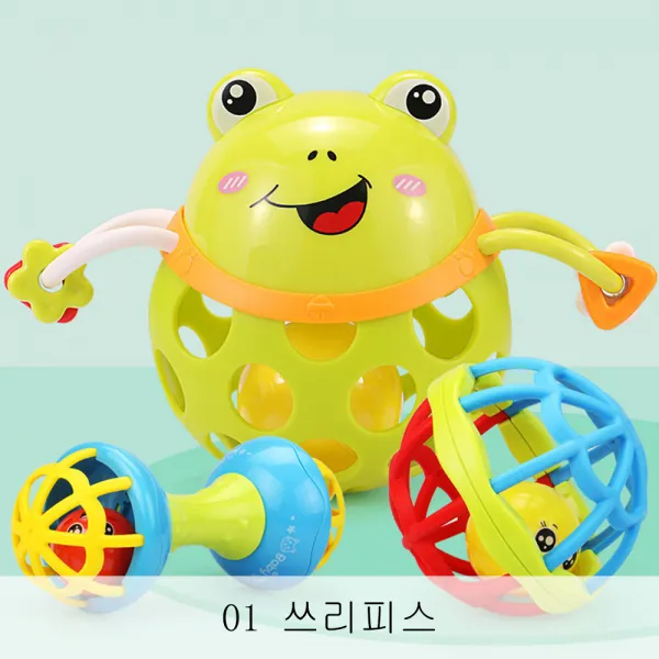 뉴타임즈10 치발기 딸꾹질 장난감 아기아기들이 손에 들고 있어요 XT13 A21, 01 쓰리피스