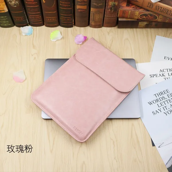 노트북가방 사용 Lenovo구세주 Y7000이너백 310s컴퓨터가방 14인치노트북 Ideapad320S컴퓨터 보호커버 트렌디 5000구세주 r720컴퓨터가방 15.6가죽커버, C03-PU로즈핑크