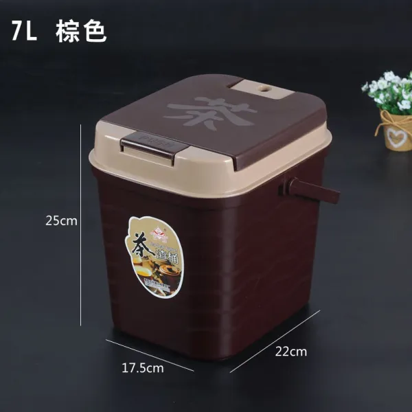물통 따개 찻잔 담근 차통 찌꺼기 통 배출 차 새는 다도 대나무로 만든 몇 폐차, 미들사이즈 세피아 7L외짝 통있음 볼