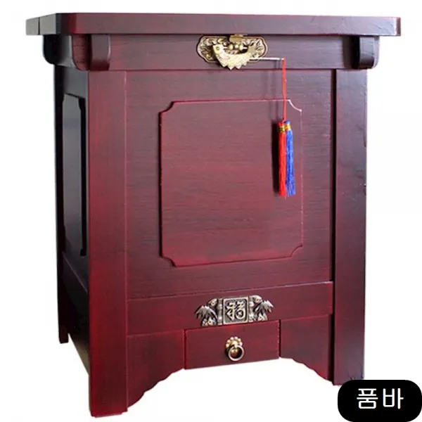 원목뒤주 40KG 쌀통 쌀보관함 쌀독 주방용품 웨건