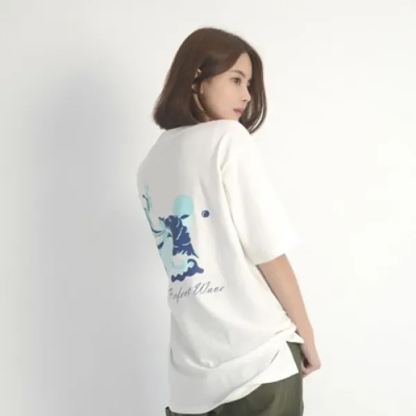 [텐바이텐] (UNISEX) Perfect wave Short sleeve T-Shirt (WHITE)_(1410623)
