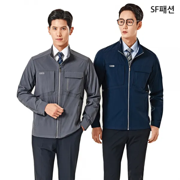 춘하 나일론 스판 펀칭 자켓 내근직 근무복 봄 사무복