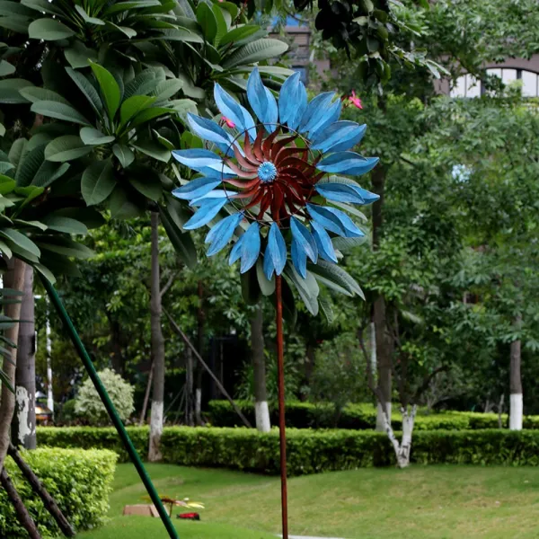 단독주택 전원주택 정원 꾸미기 바람개비 잔디 철제 빈티지 C131 블루