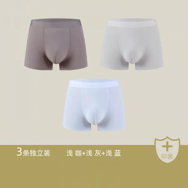 진리래 스 실크 메쉬 배기 얇은 팬티 청년중 허리 사각 팬츠 숏 트렌드