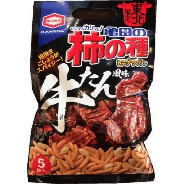 일본배송 동북 한정 가메다의 감의 씨땅콩에규탄 풍미 5포대 들어가110g아지칼전병·쌀 과자통판, 1