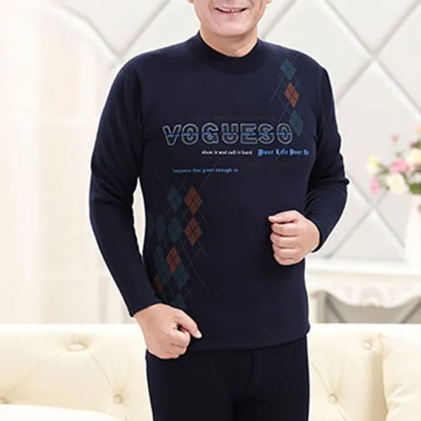 Kirahosi 따뜻한 남성 기모 내의 세트 멋진 남자 내복 잠옷 겨울 홈웨어 25 Ml 10 Bpls5cfc