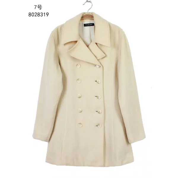 A라인코트 vintage빈티지옷 한개뿐인상품 빈티지 일본 예술적일 내추럴 숙녀 짧은외투 라이트색상 단을 매다 자켓