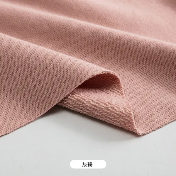 수예원단 가을겨울 후드티 패브릭 겉감 순면 테리직물 가디언팬츠 보온 내복 diy수공예제작 슬림 통기성 편안한, T14-그레이핑크 17# 반미터 가격