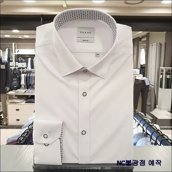 NC불광점 예작 **신상 특가세일** 화이트 구김없고 신축성 좋아 활동력을 챙긴 스트레치 슬림핏 셔츠