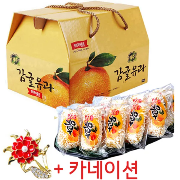 열매마을 제주 감귤유과 한과세트 500g 1개 낱개포장 