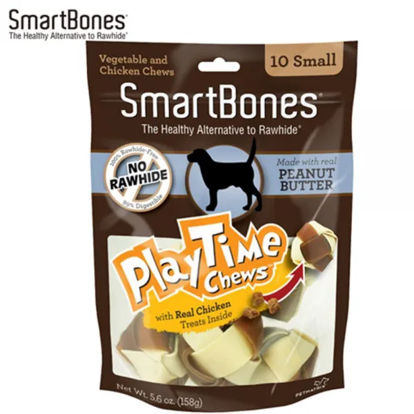 스마트본 안에 치킨볼이 들어있는 애견간식 10개입 치아단련 껌 10개