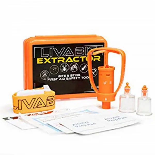 리바비트 퍼스트 Aid 세이피티 툴 F.A.S.T. Kit 에머전시 비놈 익스트랙터 스네이크 바이트 and 스팅 수션 펌프, 1