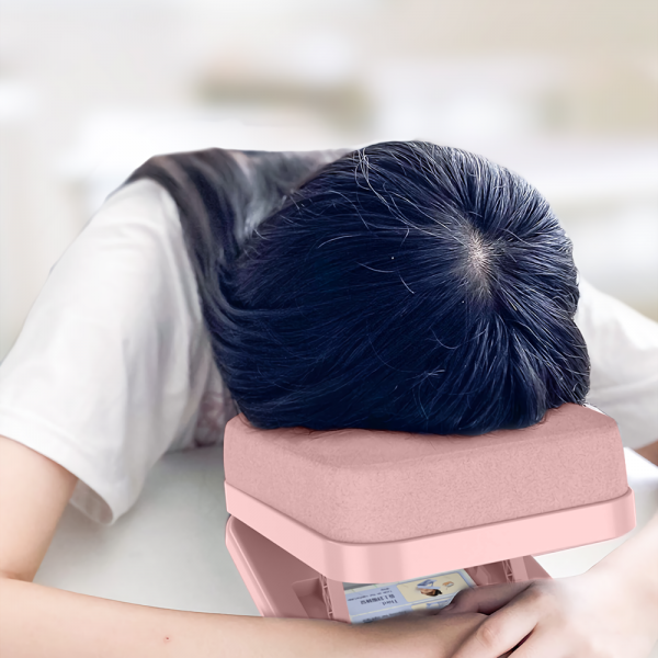 카고플랜 탁상용 접이식 책상쿠션 책상 낮잠베개, 핑크