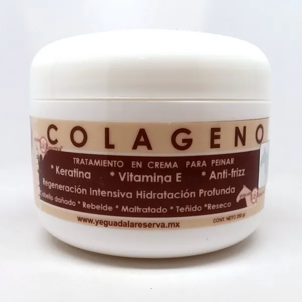 Colageno Yeguada la Reserva Grande de 250gr-비타민 E와 각질을 함유 한 곱슬 곱슬 방지 트리트먼트 – 길고, 단일상품