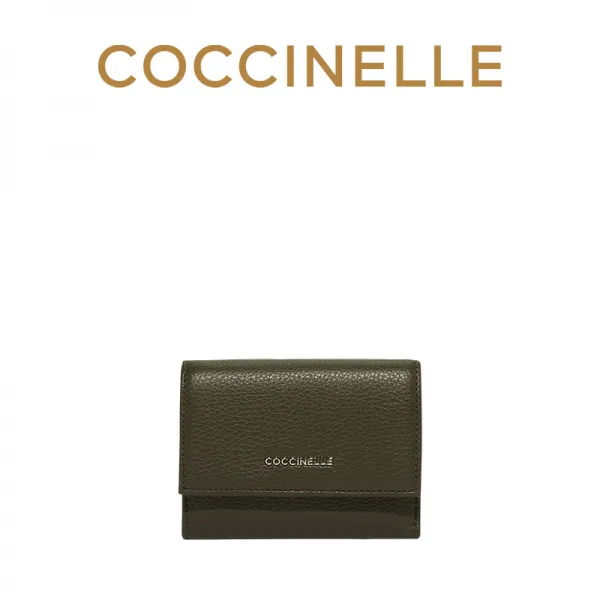카드지갑 20COCCINELLE/기이 나이르 3번접음방식 머니클립 여지무늬 소가죽 지갑 동전지갑