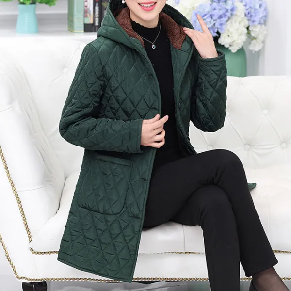 모노그린 후드 누빔 퀼팅 털 겨울 캐주얼 자켓 빅사이즈 2cbrl53