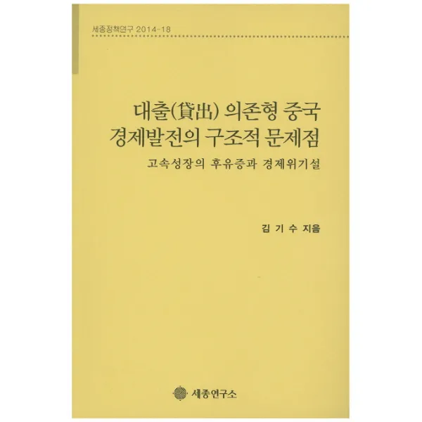 대출 의존형 중국 경제발전의 구조적 문제점:고속성장의 후유증과 경제위기설, 세종연구소