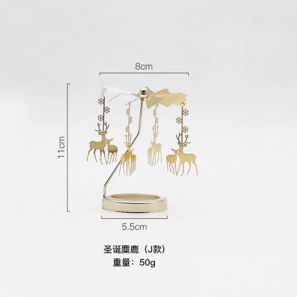 디퓨저양초 생일 팬시 총명함 뚜껑 스핀 촛대 주마등 촛불이 늦게 켜지다 별이총총한하늘 몽환 저녁 식사 4772388416, 5.5CM 성탄 노루 (J타입 )