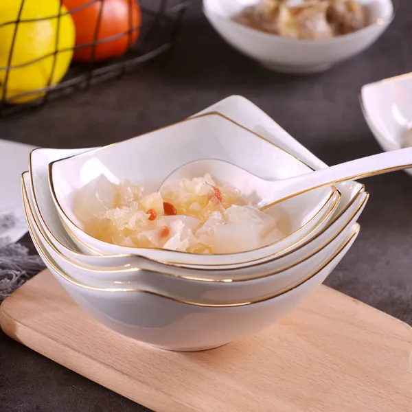 퓨쳐 디엠 원형사발이 핸드메이드 금괴 들머리 경덕진 골자기 자기식기 독창적 디저트 생각 국공기 5인치 6인치 금괴 치켜들다 각 그릇