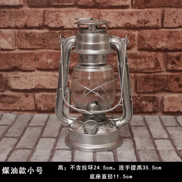 화목쇼핑몰 등유랜턴 민속 레트로 물품 늙다리 수장 잡목 민국 구식의 클오일 램프 골동품 진열 장식품, 클오일 타입 실버 스몰 번 많다 등불