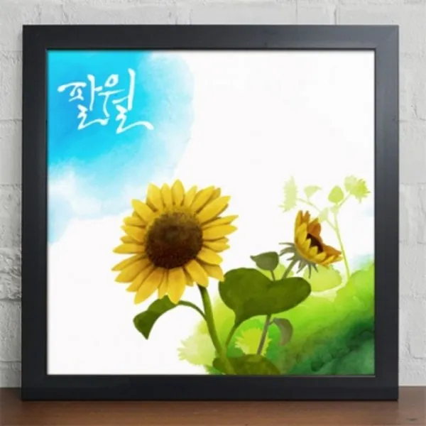 [천삼백케이] [꾸밈] iv009-탄생화칠월십이월인테리어액자, 1-칠월