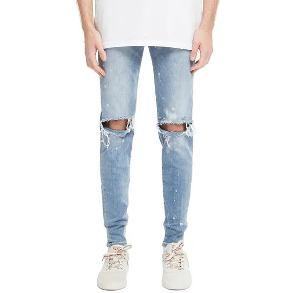 남자바지 ()Represent19SS DENIM JEANS파괴 자른, C05-BLUE(블루/FW18스타일)