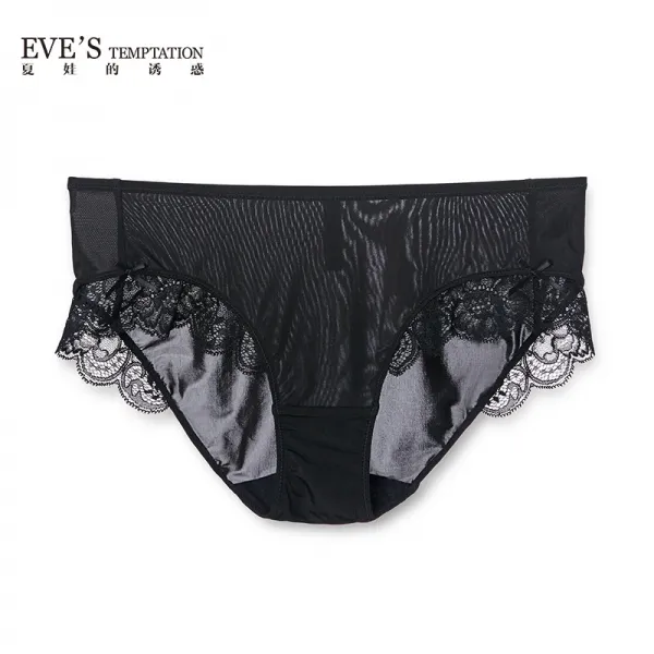 이브의 유혹적인 수묵이 편하고 심플한 레이스 섹시 블랙 사각 팬츠 힙시트 순면