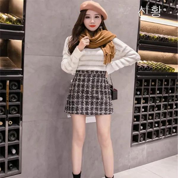 Zz 191026 여성 추동 패션 하이웨이스트 스커트 A05