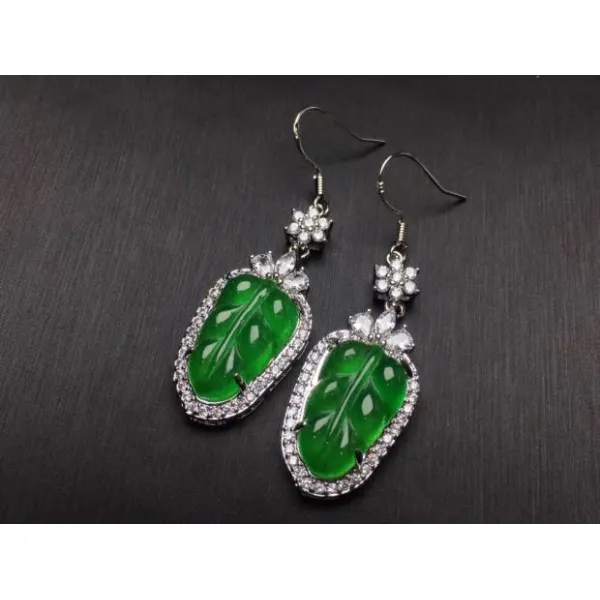 어반30 비취 옥 귀걸이 1원부터 천연 버마 노갱 A품 비취옥 돌 귀걸