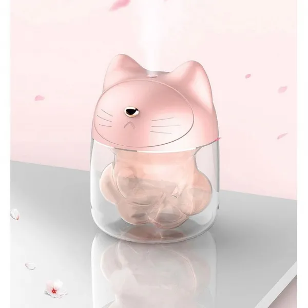 촉촉함업 앙증맞고 귀여운 고양이 기습기 홈쇼핑가습기 국민, 핑크