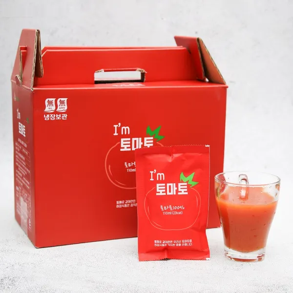 빛고을장터 통째 갈아만든 토마토즙 110ml 30포 50포 하정식품, 1box, 2.국내산 토마토즙 110ml x 50포