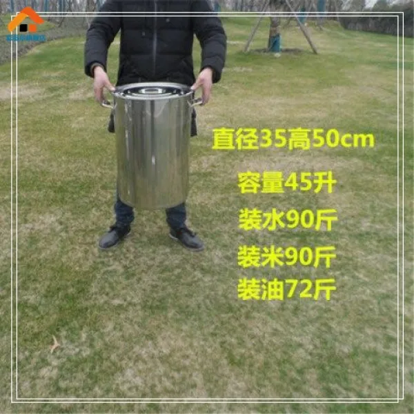 있음 뚜껑 대용량 상용 빅사이즈 원 두꺼운 탕 가정용 마시다 간나물, 직경 35 하이 50 특 두꺼운 견디