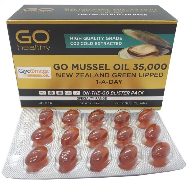 고헬시 뉴질랜드 초록잎홍합 오일 고머슬 35000 60cap 1통, 1정당 머슬35000mg, 60캡슐
