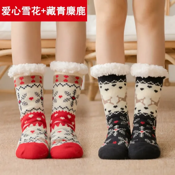 파이오닉스 겨울 발을 따뜻하게 함 신기 보온용 보배 잠을 잤다 이불이다 침대위 수면 사용 사무실 기숙사 풋양말 하지 않다, 사랑하트 눈꽃 _네이비그레인 노루