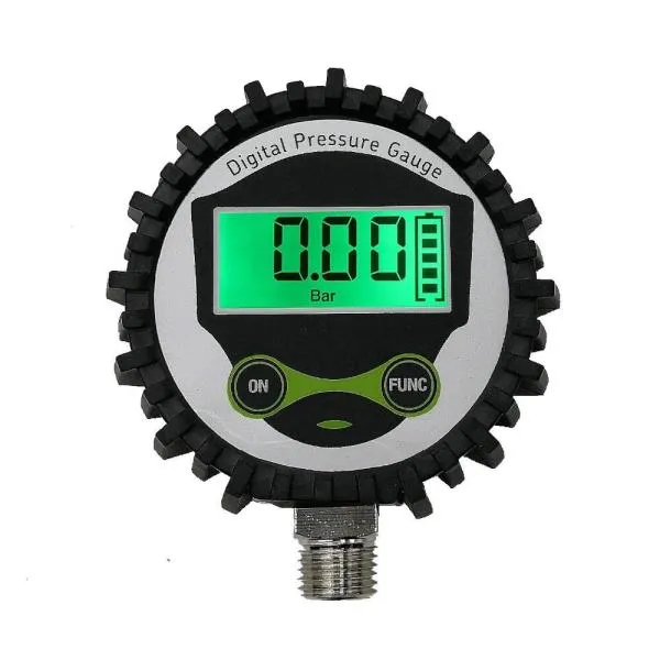디지털 저압 게이지 1/4 인치npt 하단 커넥터 및 고무 보호기 0-60 psi 정확도 1%. 해상도 0.1psi, 01 0-0.4Mpa_01 green