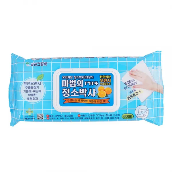 청소박사 물티슈 60매 캡형 1714산후조리원 종합 요양 병원 전문 V본상품선택v