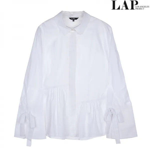 LAP [랩(LAP)] 포슬리브 리본포인트 블라우스 AH2WB269_WH