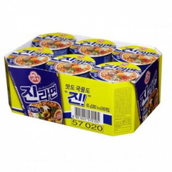 라면사재기 오뚜기 진라면 컵라면 순한맛 65g 6EA 1박스, 단품
