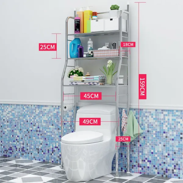 접이식세탁기선반 좌변 대용량 변기선반 동일시 타입 議곕┰ 건조 옷수납 선반 보관 세탁기 걸터앉다 T04 스테인레스 재질 변기시트 3단 기본